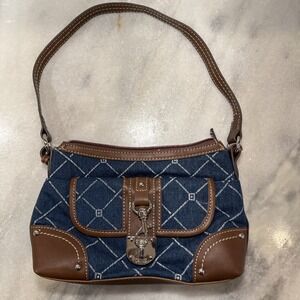 Vintage 90s CHAPS Blue Denim Small Purse PERFECTCONDITION!!